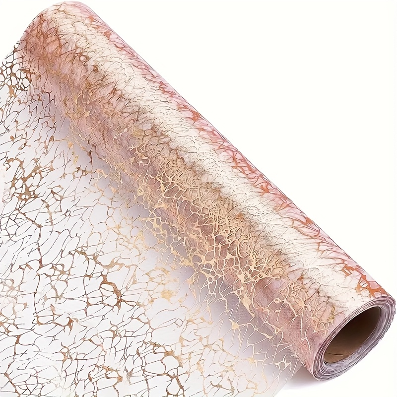 Image of 1 Roll Of Polyester Mesh Table Runner, Rose Golden Random Mesh, Party Decoration, Tablecloth Protection, Tabletop Protection And Embellishment, Suitable For Festive Celebrations And