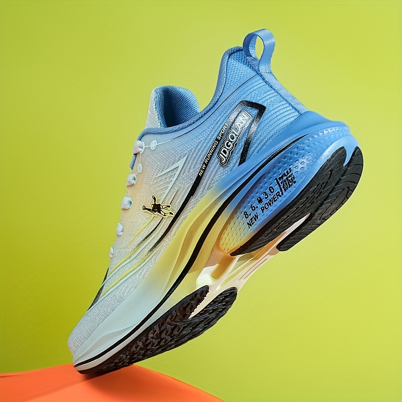 mens plus size athletic shoes racing carbon plate running shoes student elastic shock absorption running shoes anti odor ultra soft sports shoes
