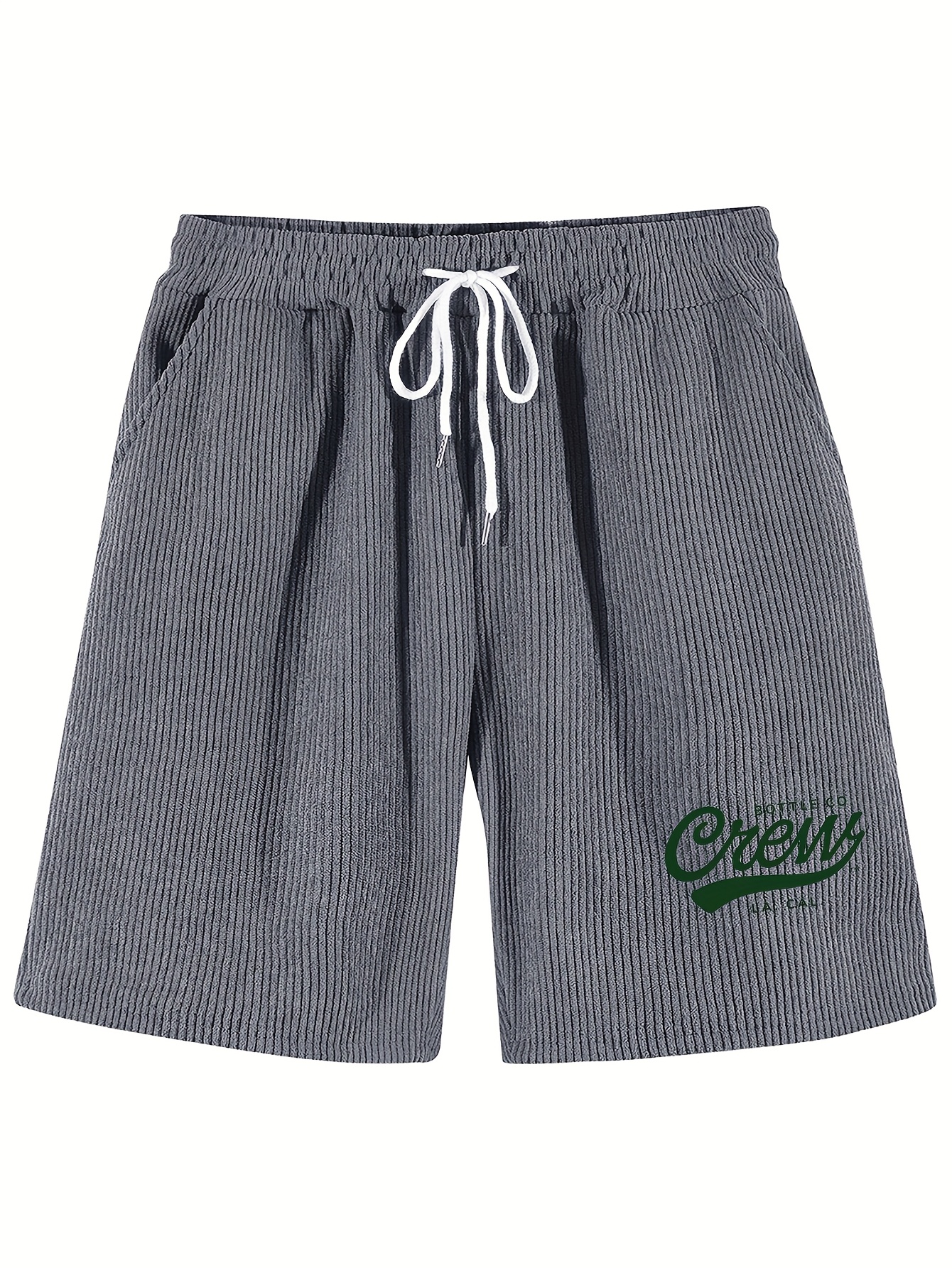men's casual solid color knitted shorts Temu United Kingdom