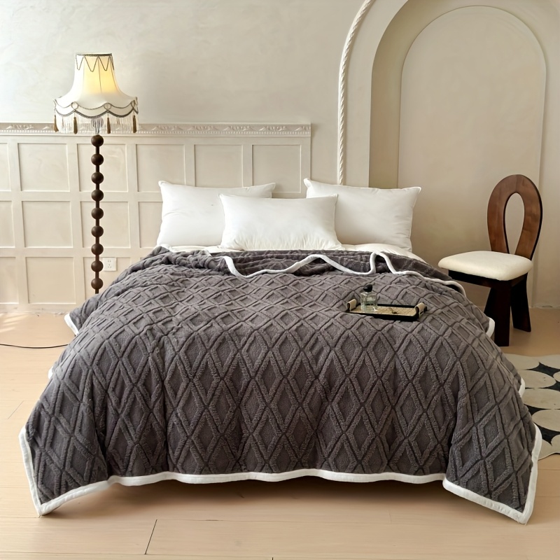 soft and comfortable   blanket thickened warm blanket suitable for napping   universal fleece blanket office nap sofa cover student   camping machine washable bed blanket bed cover cuddly blanket good quality blankets plaid throw for sofa bed cover blanket sofa blanket double person blanket blankets and covers for sofa soft padded blankets bed cover for bedroom warm winter blanket blanket for sofa daily bed cover double bed blanket throw Product details 1