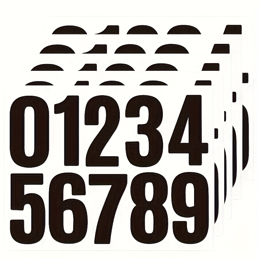 E-shop 40 Stück Zahlenaufkleber 0-9, Ideal für Briefkasten Haushaltsadressen, Langlebiger Kunststoff, Einfach anzubringen, für Büro, Schule Zuhause,