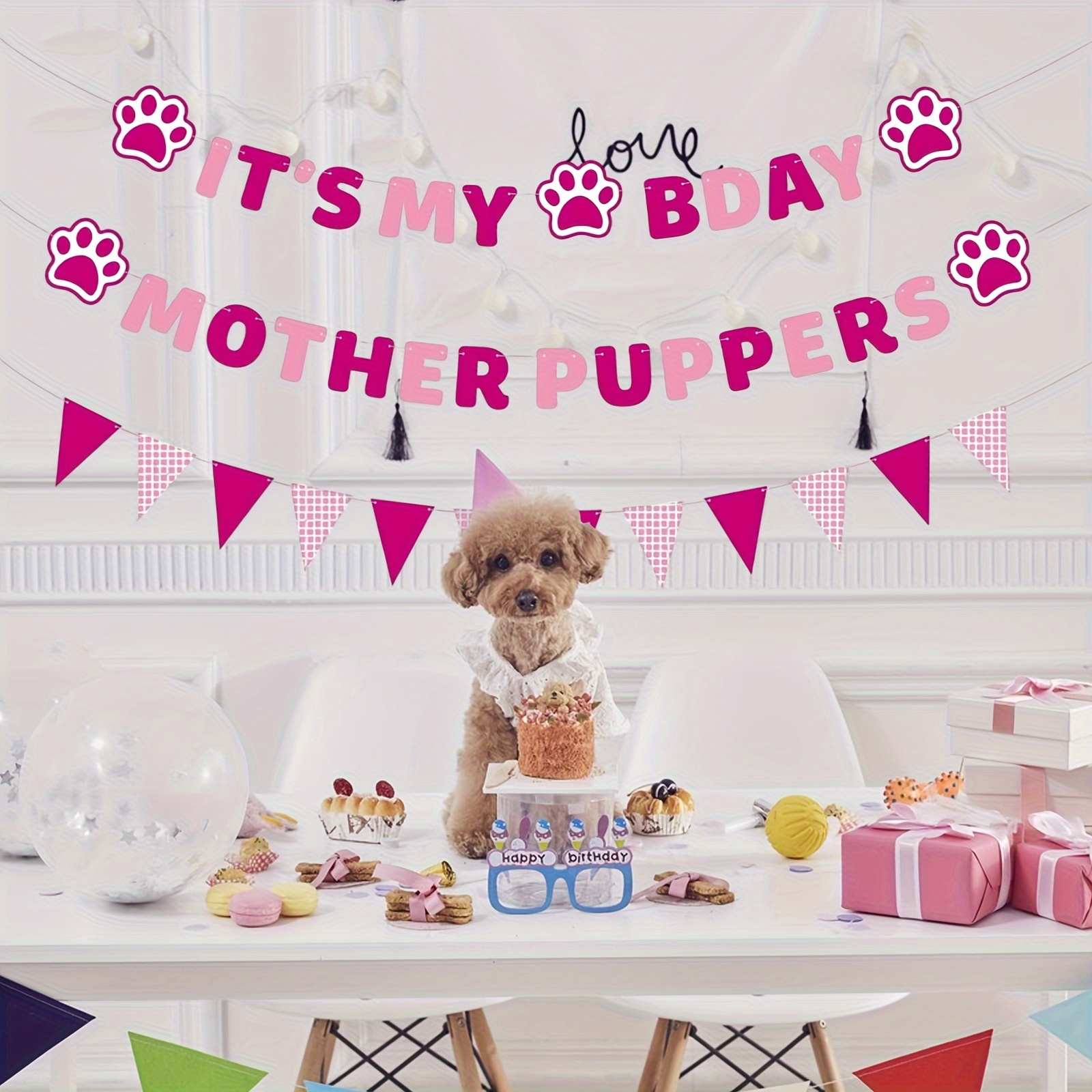 Pink Puppy Birthday Party First Birthday Cake Puppy Birthday Party