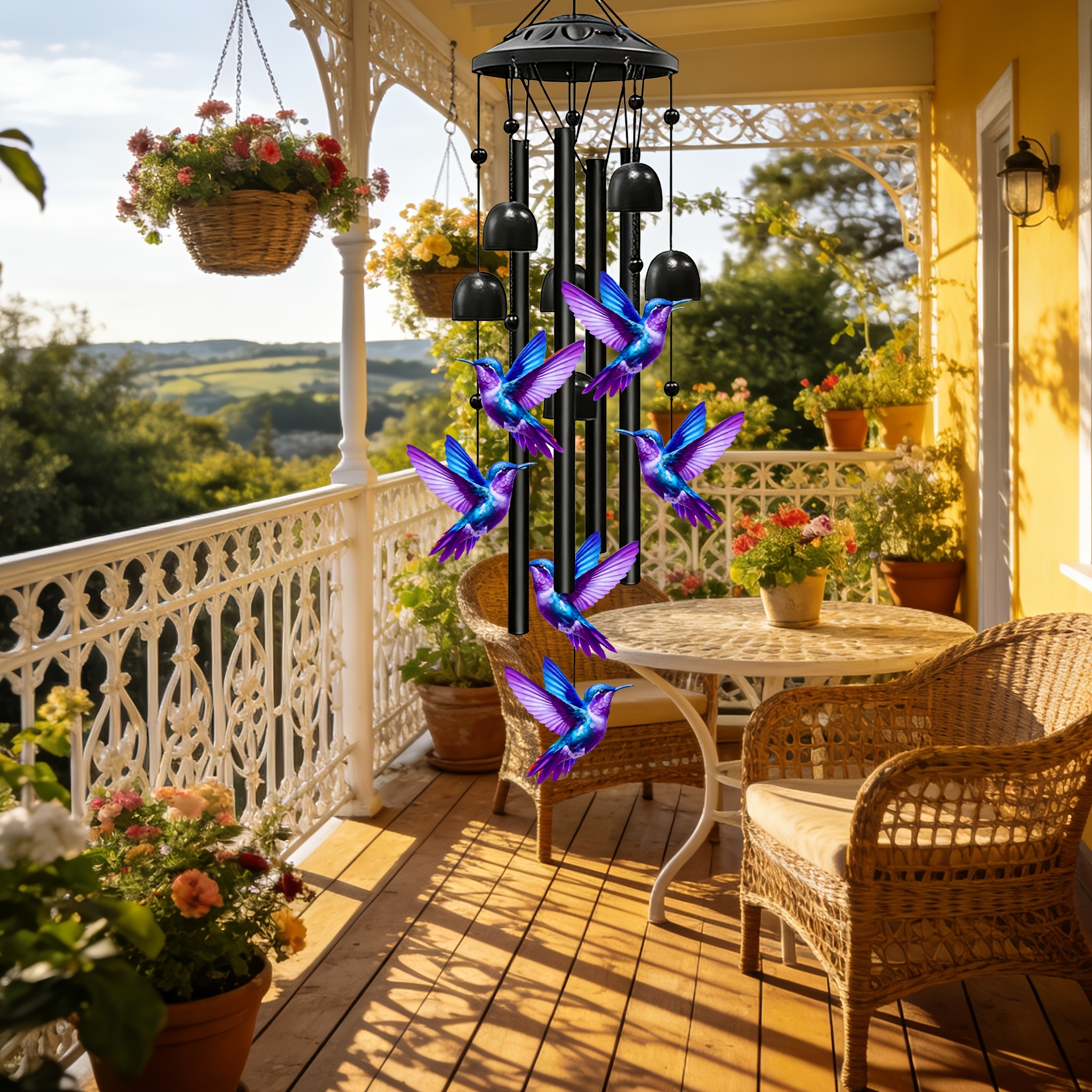 hummingbird wind chimes for outside deep tone memorial windchimes for patio porch balcony decoration memorial wind chimes gifts for women mom grandma sister