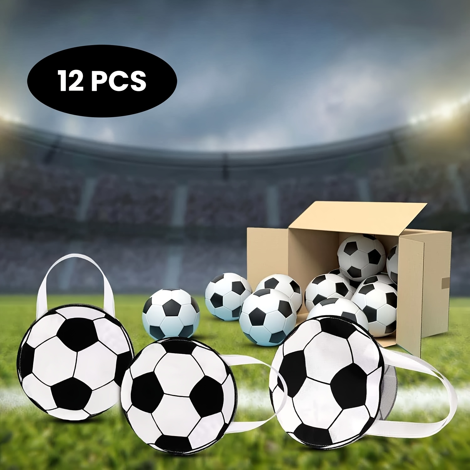 TEMU Gift For Her/him 12pcs Basketball And Soccer Non-woven Fabric Gift Bags