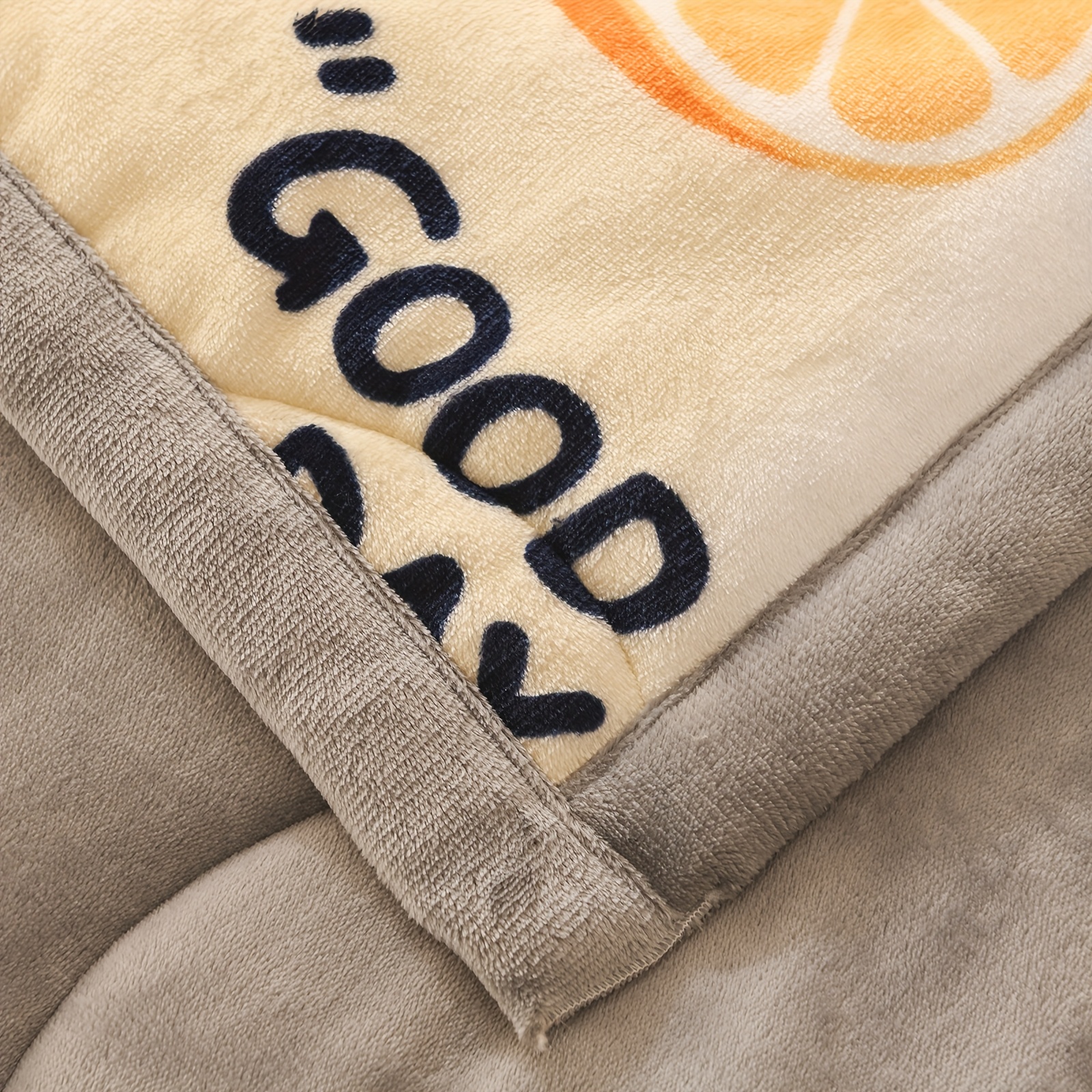 1pc plush milk fleece blanket soft orange grey pastel bedspread with cute     oranges lemons grapefruits   couch   throw machine washable cozy bed cover for adults contemporary bedding in pastel colors milk velvet fabric with quilted texture versatile for sofa beds or nap blanket   citrus theme blanket for winter throw blanket throw blanket for couch ribbon throw blanket fluffy blanket Product details 2