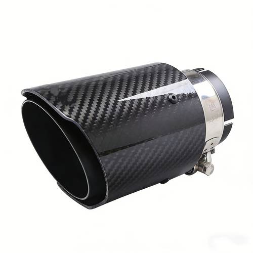 a carbon fiber straight edge polished tail exhaust pipe a decorative tip for car exhaust pipe modification