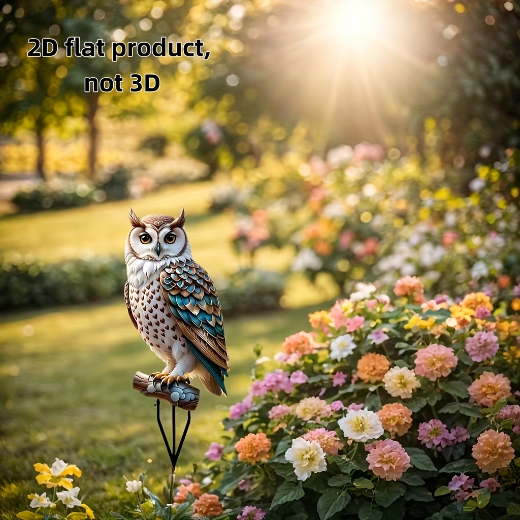 

2d Outdoor Garden Owl Courtyard Simulation Animal Resin Lawn Ground Insert