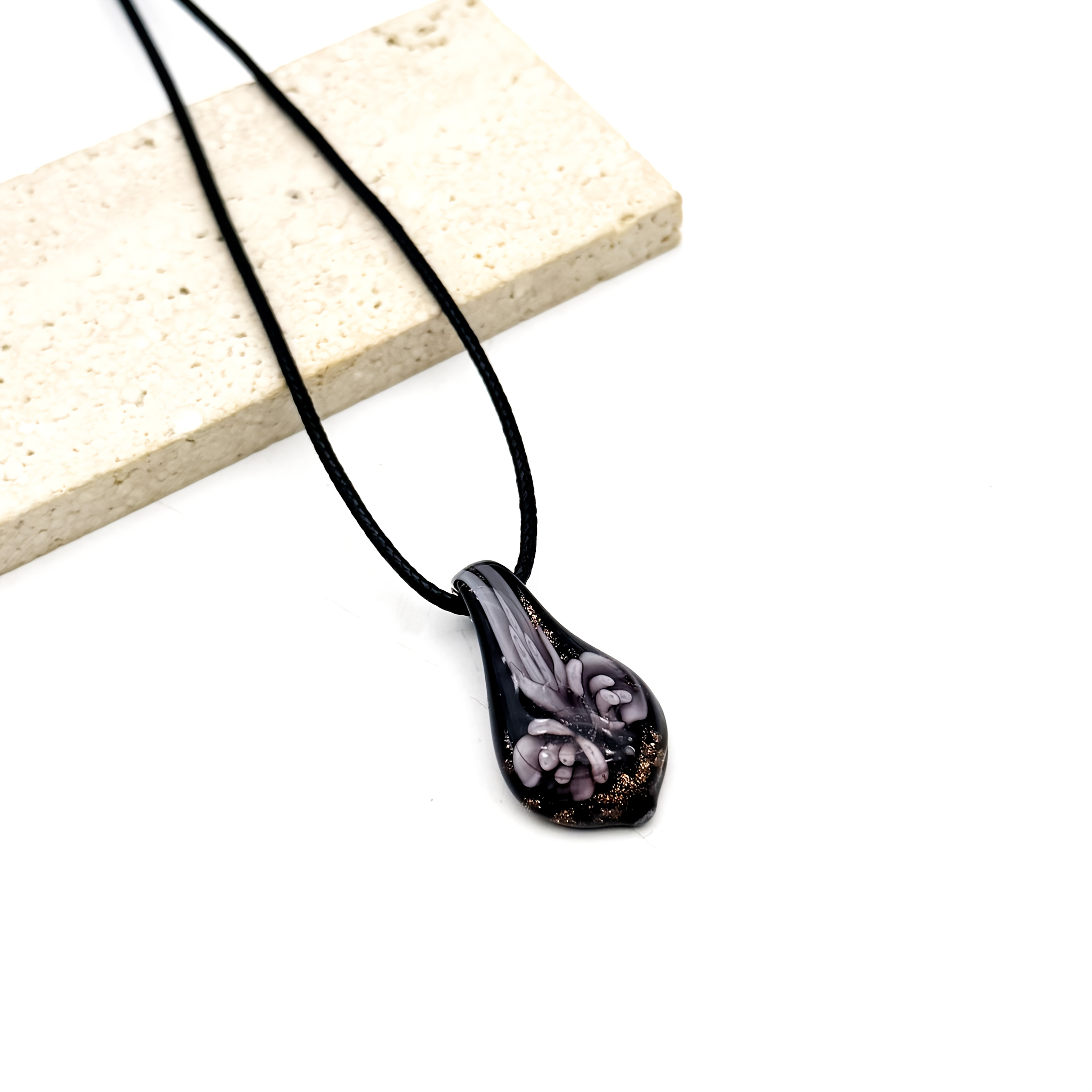 Women's Exquisite Floral Gilt Cloisonné Pendant Necklace, Handcrafted