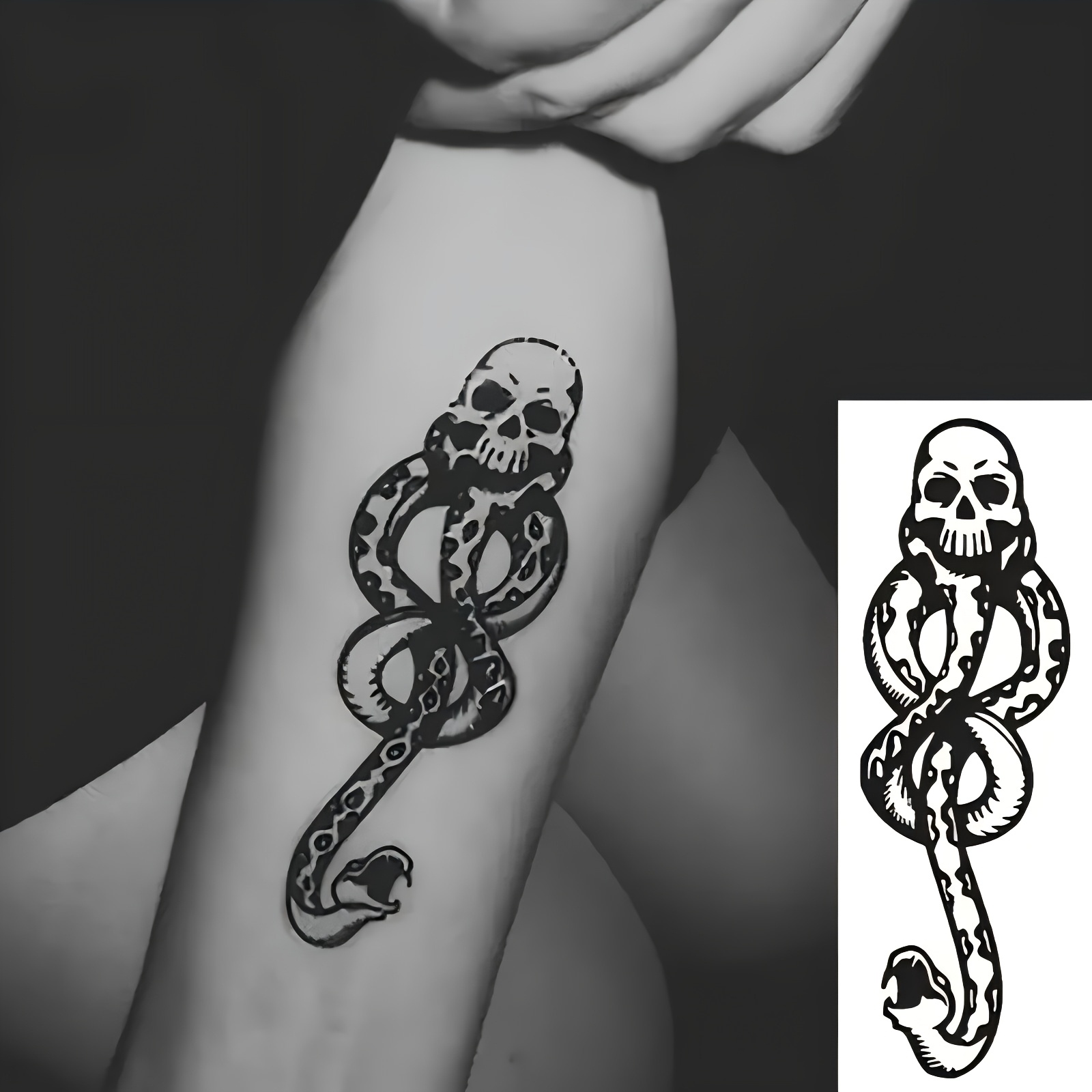 TEMU Authentischer Aufkleber, ., Warner Bros., , Voldemort-Aufkleber, Todesser-Zeichen-Aufkleber, Halloween-Cosplay-Kollektion-Aufkleber, temporärer