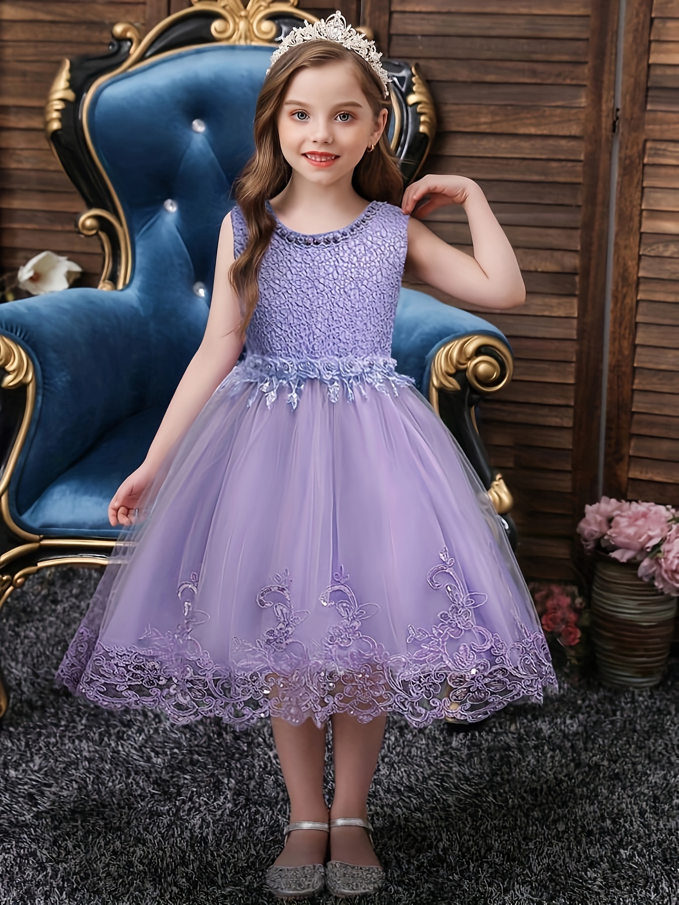 Kids Girls Dress Party Outfit Princess 12 Child 8 Strapless Ball