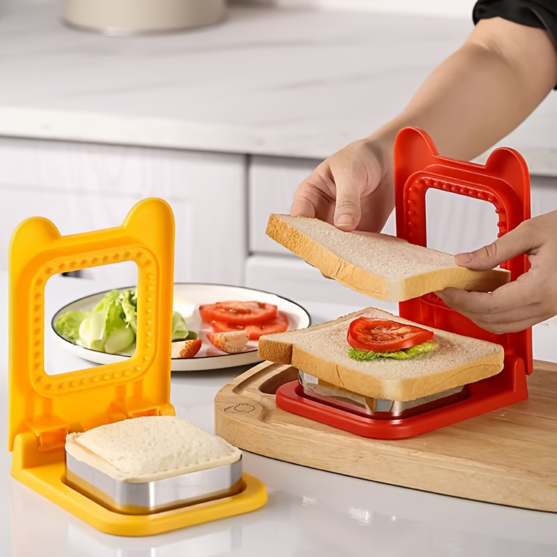 1pc multifunctional stainless steel sandwich crust cutter diy kitchen baking tool for homemade bread and toast food contact safe details 0