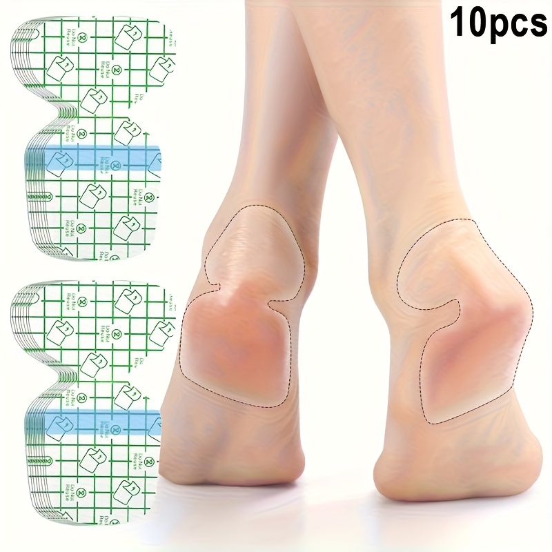 10pcs Moisture Heel Stichkers Invisible Breathable Heel Pads Patch For Moisturizing Platar, Moisturizing, Cracked Heel Repair, Invisible Patches, Patches,flexible Pads, Soft Cushioning, Heel Cushions