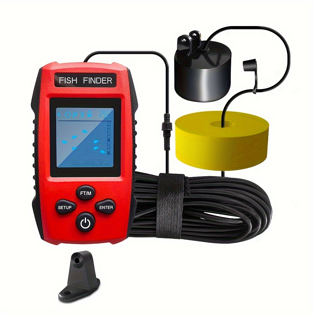 Portable Sonar Fish Finder With 45 Degree Sonar Coverage Depth