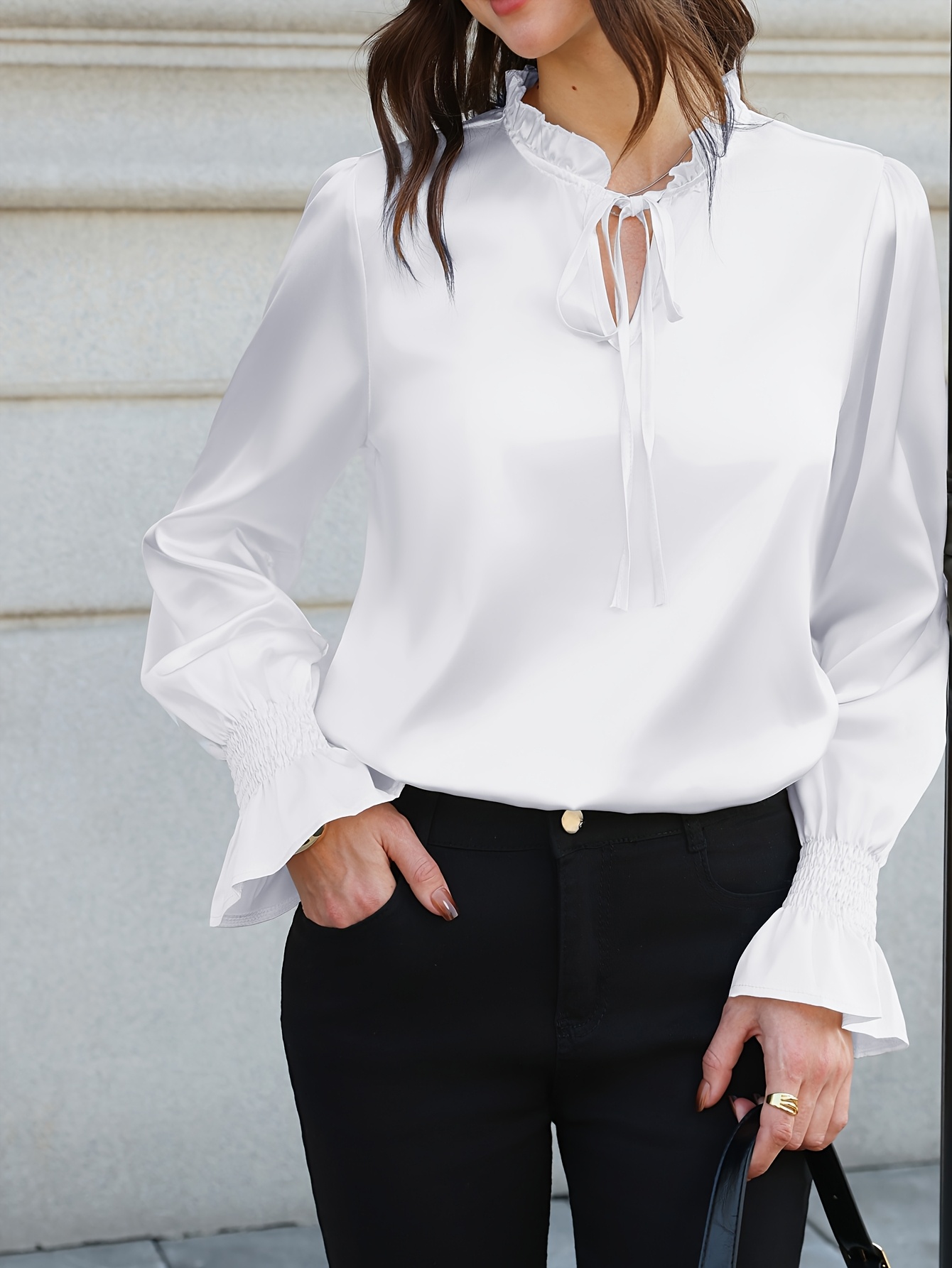 blusa chiffon larga elegante mujeres camisa Temu El Salvador