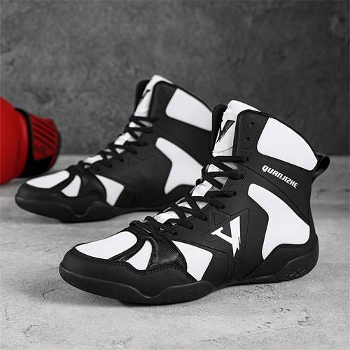 sneakers mens boxing shoes fashionable mens sports outdoor top shoes comfortable and breathable sports fighting wrestling shoes rubber sole boxing training shoes competition shoes suitable for spring summer autumn and winter