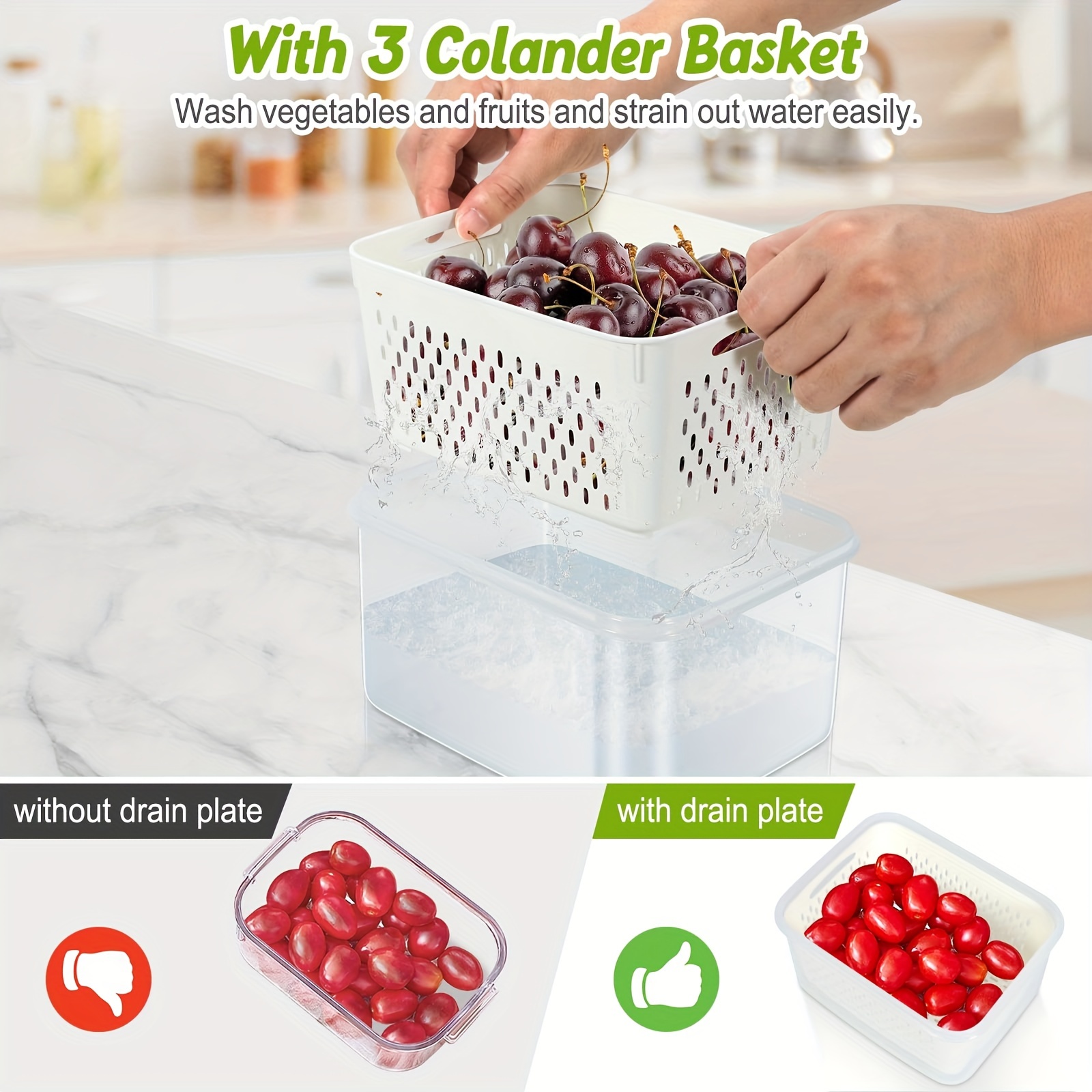 Refrigerator Berry Storage Containers Lids Filters Plastic Temu