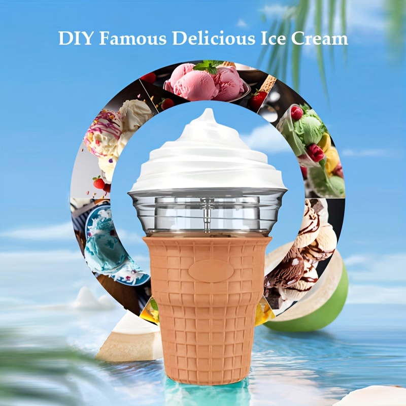 Usb ice cream maker mini automatic homemade ice cream machine cone