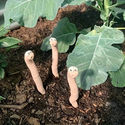 cute worm plant decorations resin garden courtyard accessories with logo no battery needed indoor outdoor plants halloween themed garden decorations design durable decor item garden decoration for outside outdoors weather resistant garden ornament figures for outside garden halloween decoration garden accessory large garden ornament