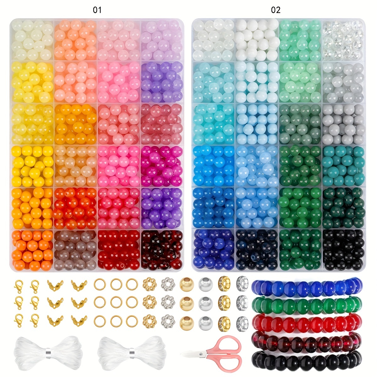 

360pcs/720pcs , Includes And Thread, For Making, Or -beading Kits