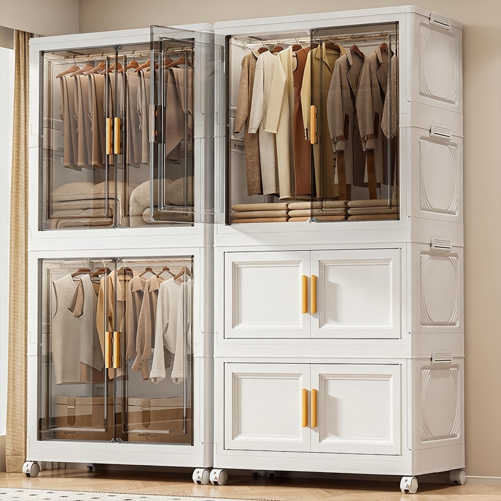 transparenter kunststoff kleiderschrank werkzeugfreier