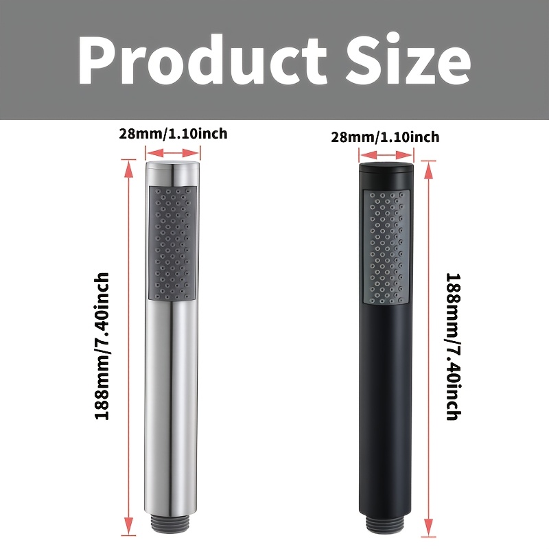 Bathroom Handheld Shower Head, High Pressure Stainless Steel