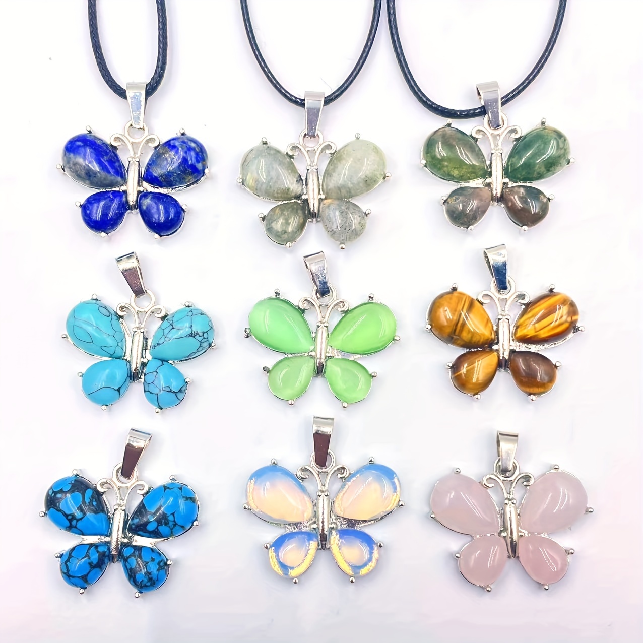 

10pcs Stone Pendants For - For Necklaces, &