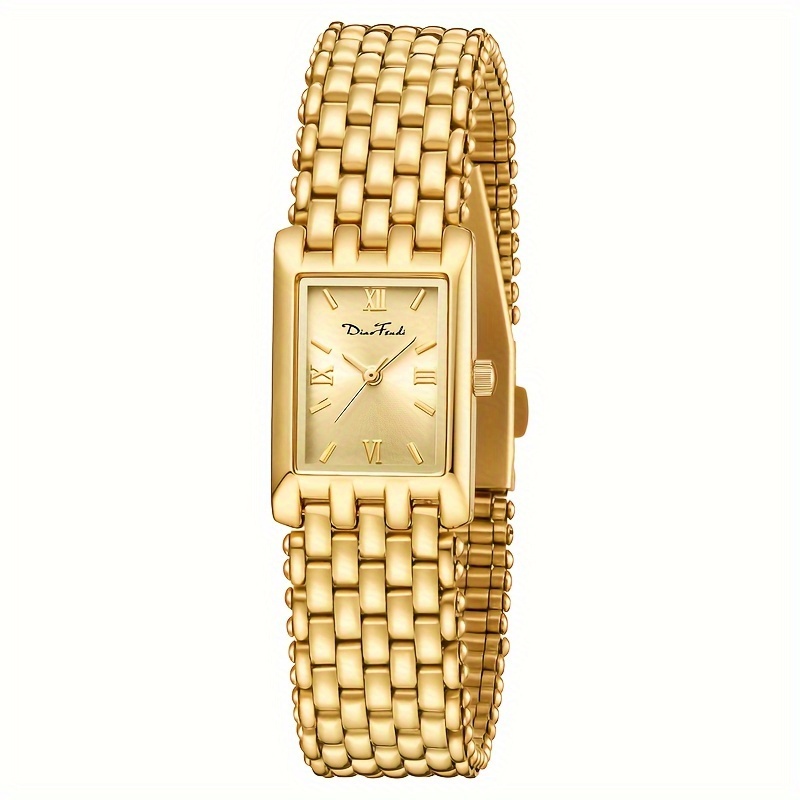 

Small Golden Watches For Women Vintage Ladies Quartz Wrist Watches Stainless Womens Luxury Bracelet Tools Included