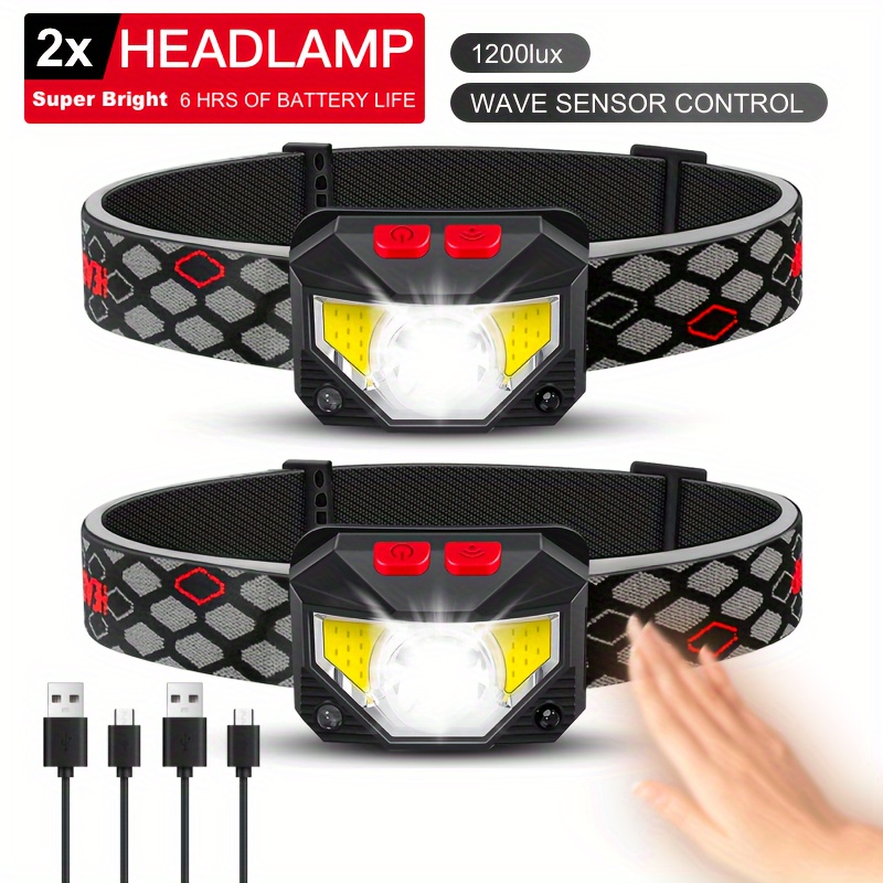 Linterna Frontal Led Súper Brillante Alta Potencia, Linterna Frontal  Portátil Impermeable Sensor Movimiento Caza Aire Libre, Pesca, Camping,  Senderismo (luz Blanca) - Deporte Aire Libre - Temu Chile