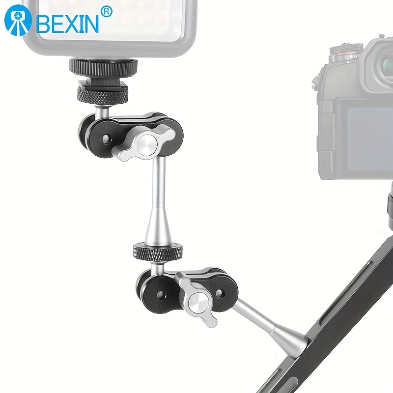 Image of Magic Arm Kit With Super Clamp & 1/4" Dual Head For Dslr Cameras - Aluminum Alloy
