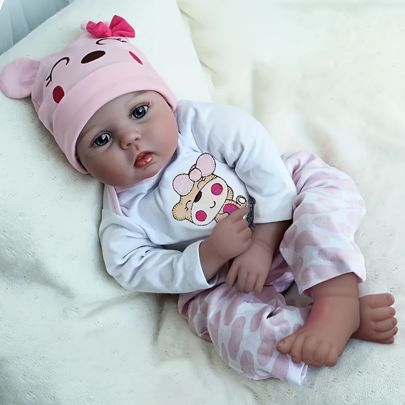 Cute Silicone Reborn Doll Full Body Soft Solid Silicone Bebe - Temu