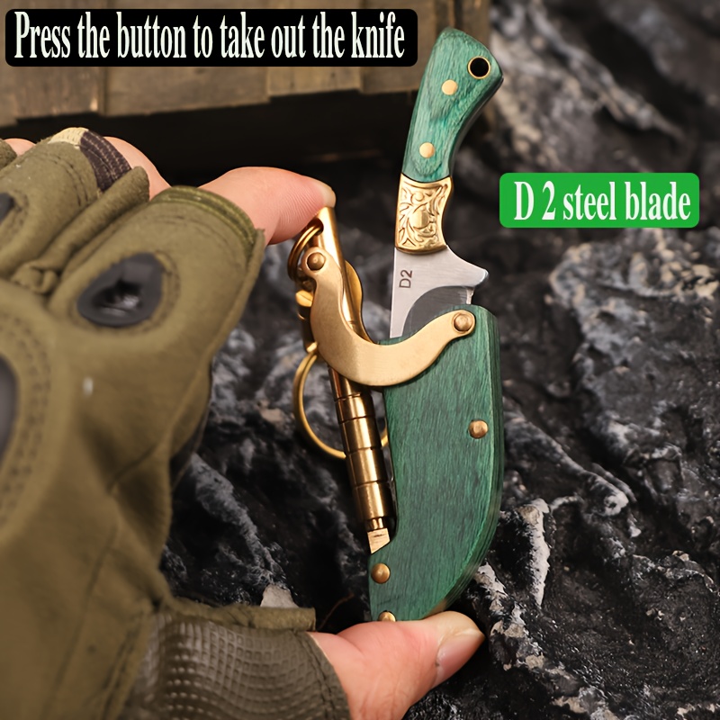 

1pcd2 Steel Knife Wood Knife Dmd Knife Keychain Knife Pendant Knife Small Tea Knife Cutting Sharp Knife