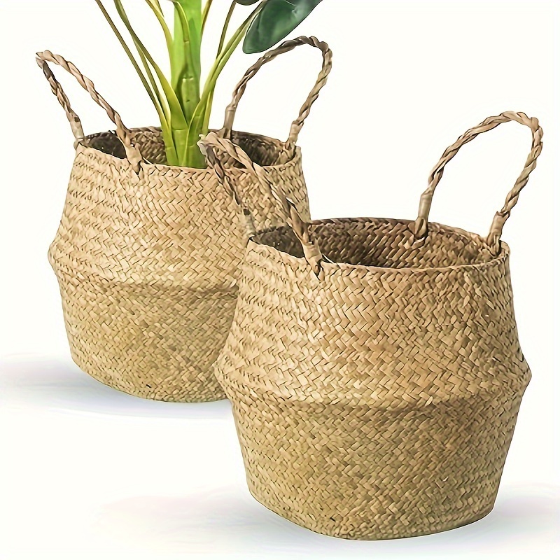 

2pcs Belly Folding Pot Round Decorative For Decor