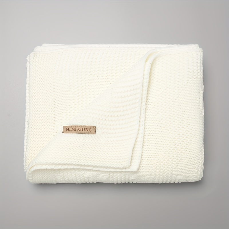 Wavy Jacquard Baby Knit Blanket, All-Season Use