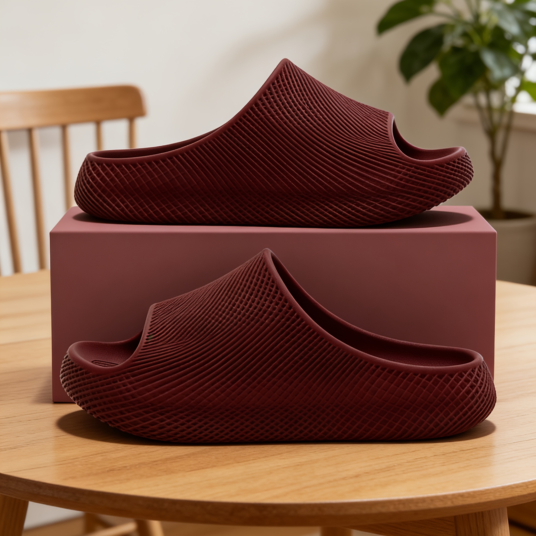 Men's Quick-Dry Breathable Slip-On Slippers Suitable for Indoor/Outdoor - Lightweight Sole, Textured Casual with Round Toe, Minimalist Streetwear for Home, Travel & Urban Adventures