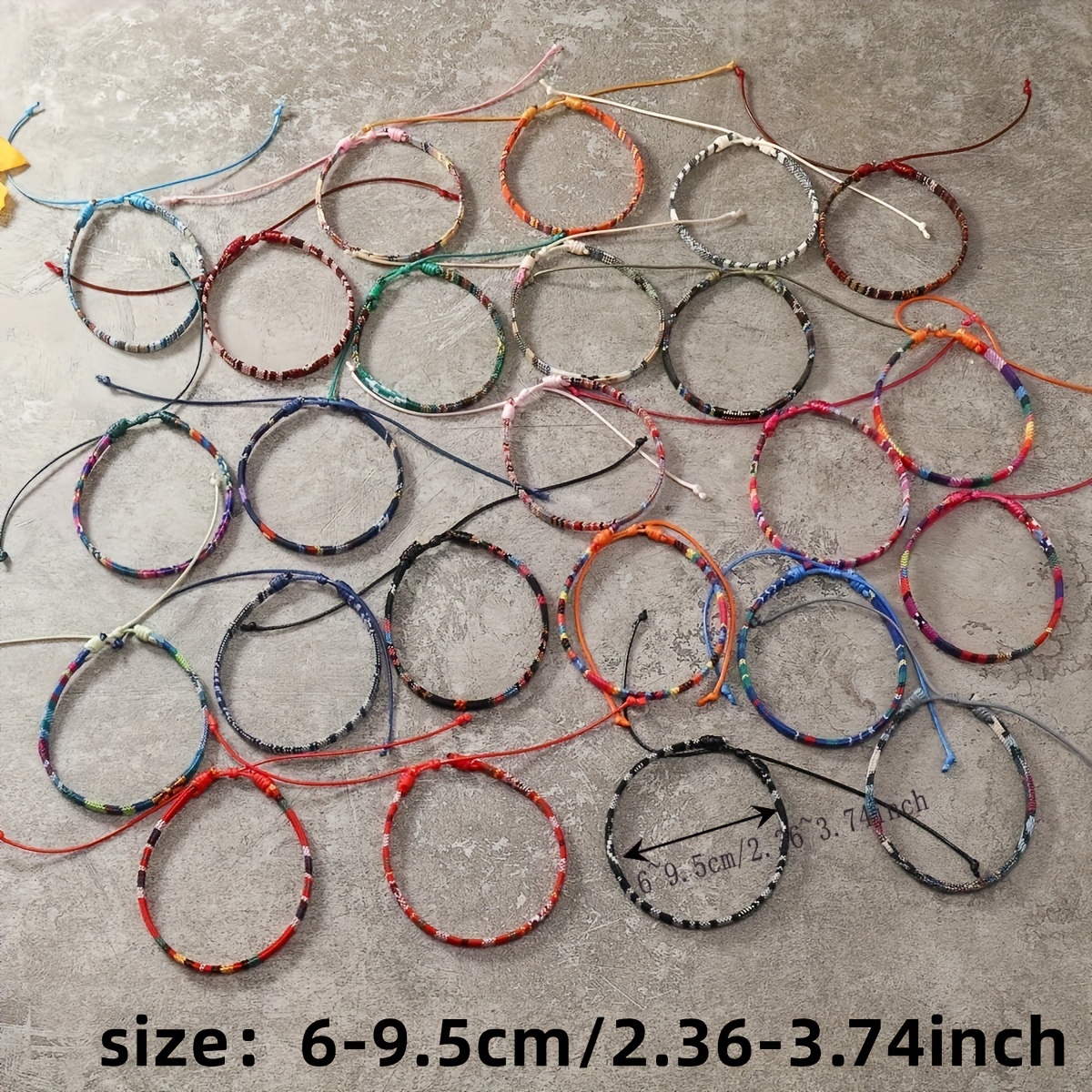 Boho Rope Braided Bracelet Set Stackable Anklet Men Women