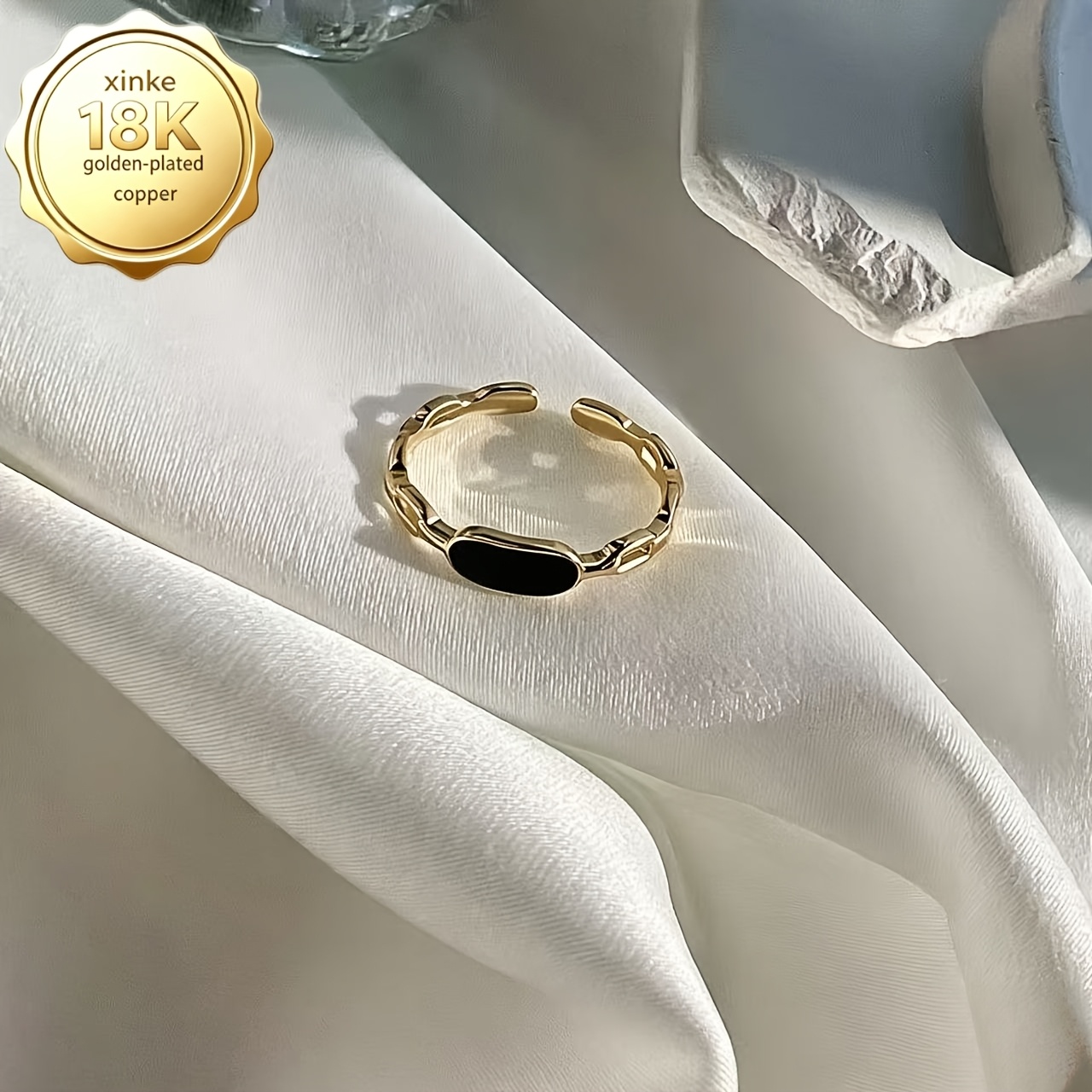Women's 18k Gold-Plated Stylish Open Ring