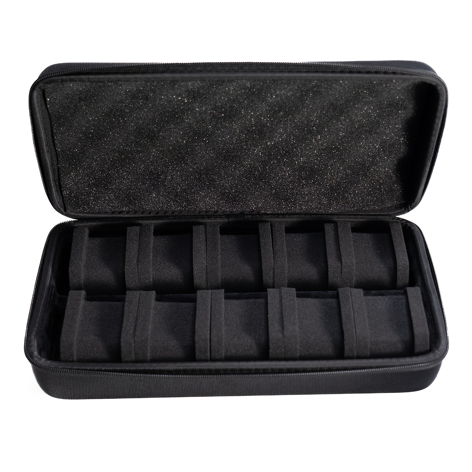 Image of 10-slot Watch Storage Box, Carry Case, Watch Display Organizer, Watch Box Holder Display Cabinet, Hardshell Zipper Watch Carry Case