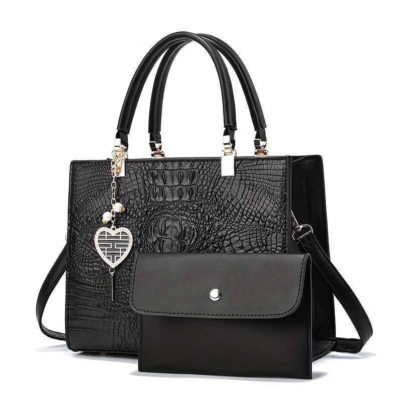 

New Love Women's Tote Bag, Simple And Fashionable 1 Shoulder Crossbody Bag With Clutch Purse
