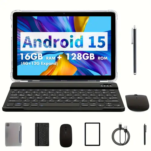 10 1 14 tablet with keyboard mouse 128gb rom 8gb 8mp dual cameras 8 core processor 8000mah battery hd display stylus support expandable storage wi fi 6 protective case included tablet accessories modern tablet tablet tablet pad