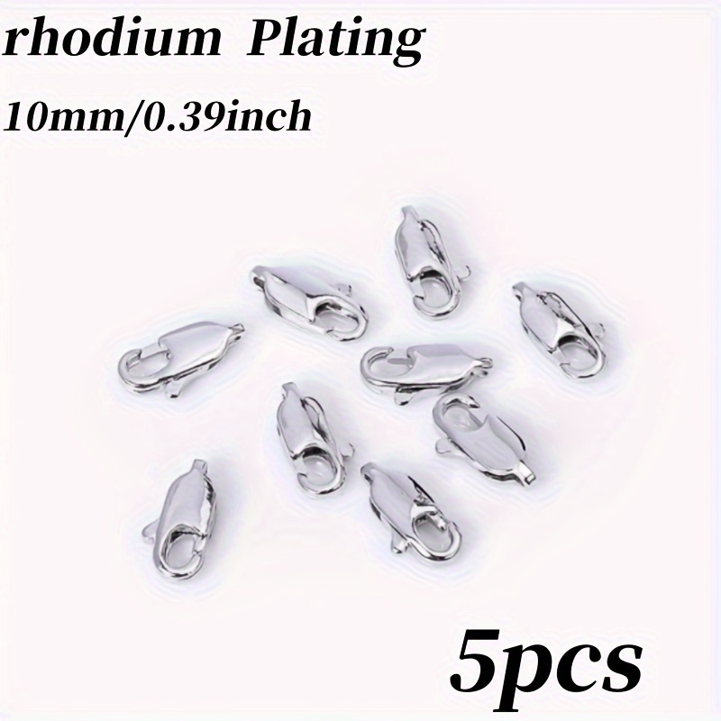 TEMU 5pcs Brass 14k/18k Golden Plating Lobster Clasp Connector, Clasp For Bracelet Necklace Making, Jewelry Materials Wholesale Additions