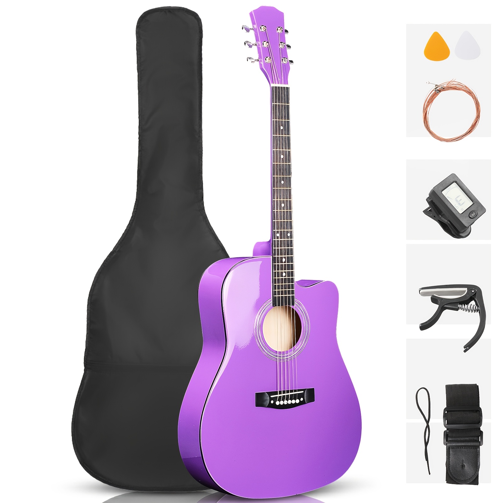 Glarry 41-Inch Acoustic Guitar Kit, Cutaway Design, Acoustic... product image 15