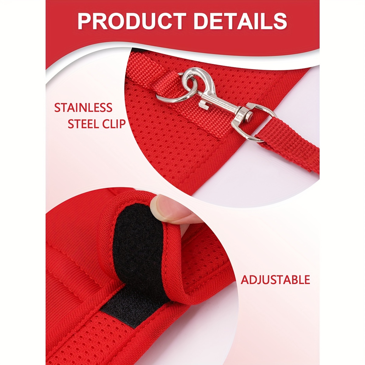 Een set bestaande uit een effen, modieus konijnentuigje voor uitstapjes