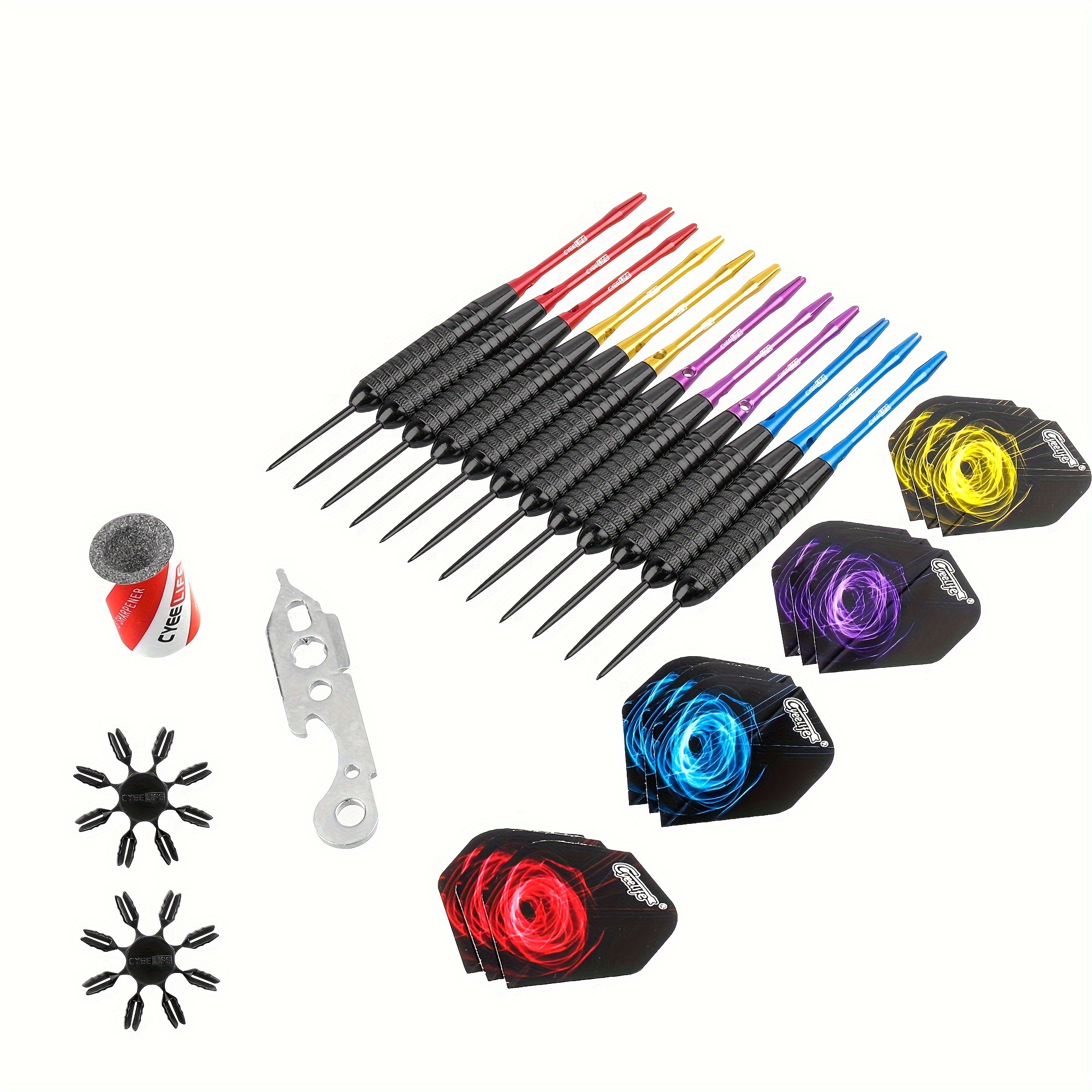 Cyeelife 22G 28G Hard Tip Darts Set of 12 with Tool