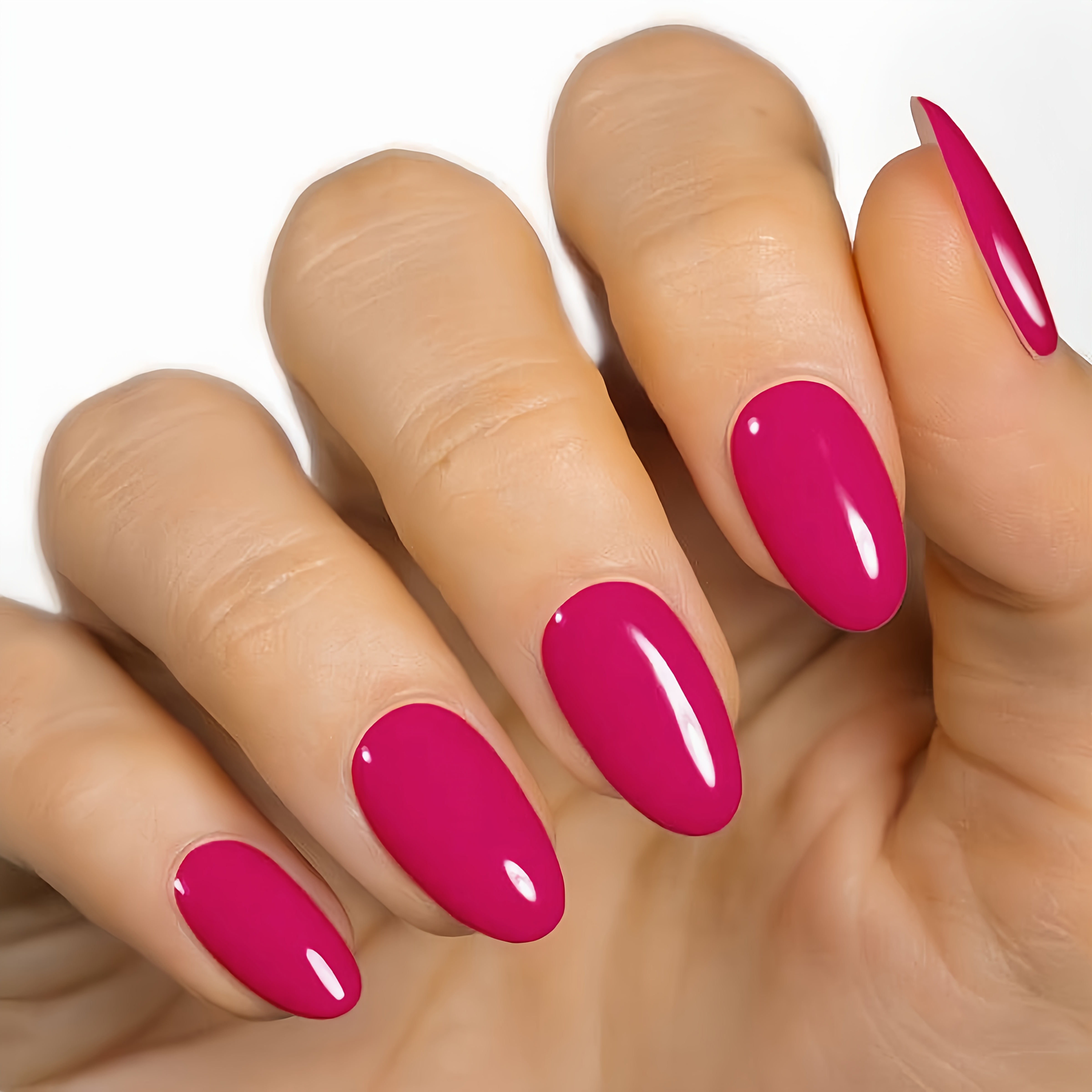 30pcs Rose Pink Almond Fake Nails - Cover Detachable Set With Jelly Glue And False Tips, Perfect For Women & Daily Wear To Work, Travel, Dates, Parties