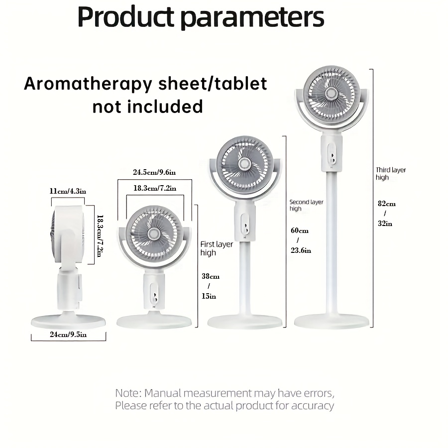 adjustable high and low fans with 5 speed type c charging port lithium battery power supply remote control   usb charging port perfect christmas gift Product details 3