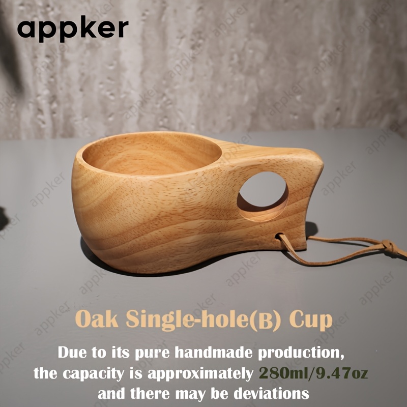 Image of Appker's Handcrafted Finnish Elegant Drinking Cup - Wooden Vessel Suitable For Wine, Beer, And Cocktails - Perfect For Home, Bar, Kitchen, Or Travel Use - A Unique Tableware Gift Showcasing Artisanal