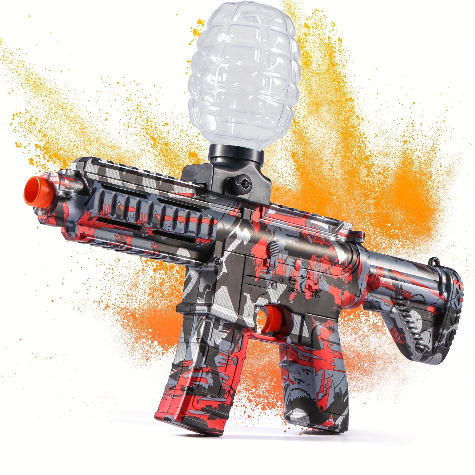 Electric Gel Blaster - M416 Splatter Ball Gun Fully Automatic (Red