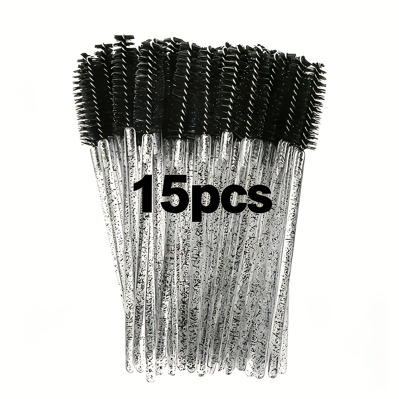 TEMU Set de 15/35 pcs de peignes et brosses pour cils et sourcils avec poils en nylon et manche ergonomique, convient pour les extensions de cils, le