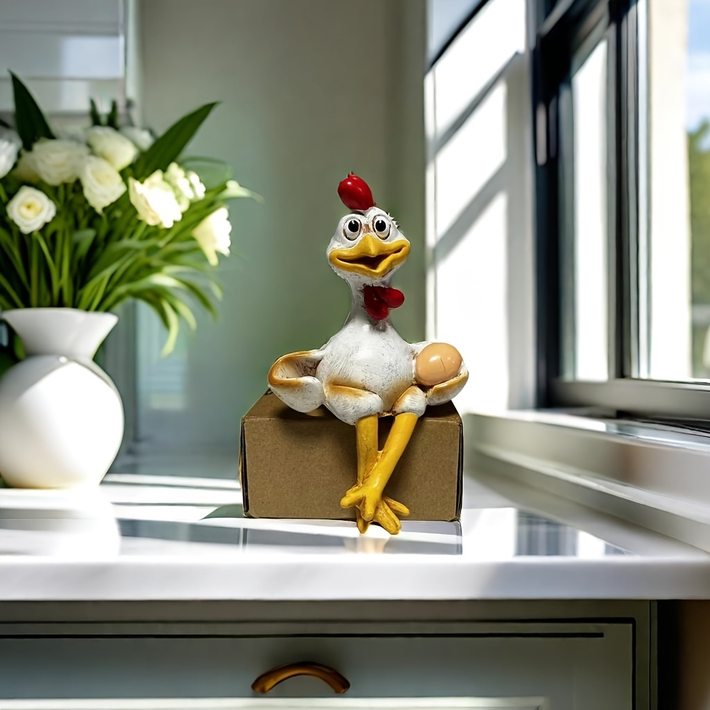 

Adorable Cartoon Duck With Big Eyes - Resin Crafted Garden Ornament, Perfect Holiday Gift