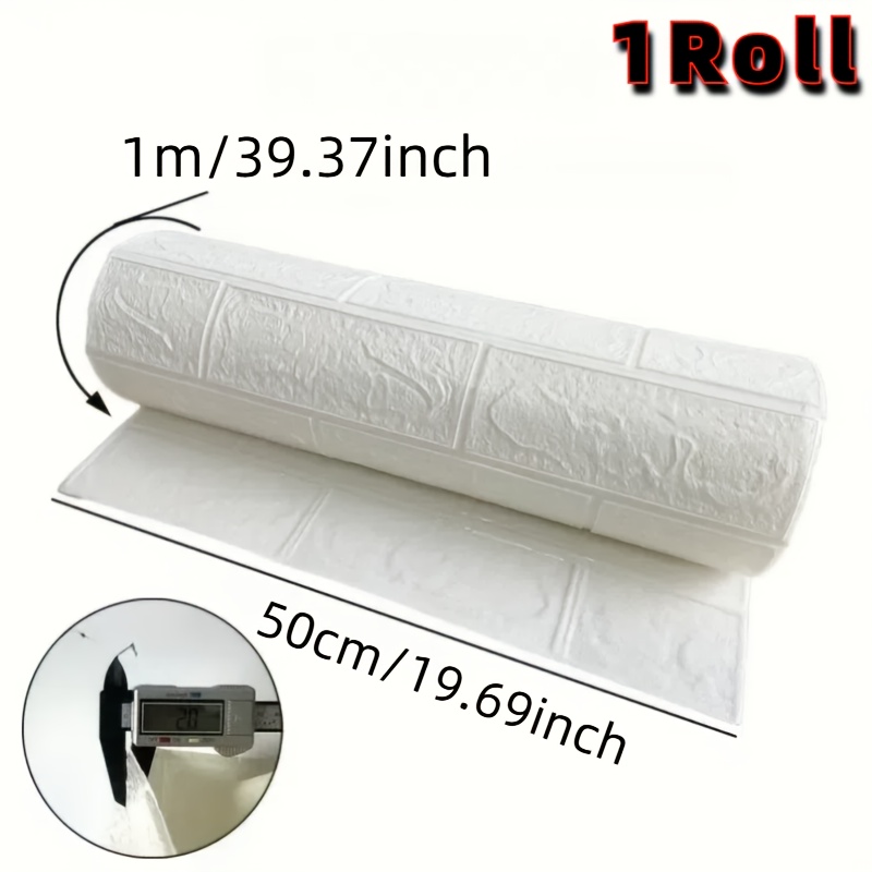 TEMU Brick Wallpaper Easy To Paste 3d Brick Wall Wallpaper Sticker Foam Panel Home Decoration | Peel And Stick, Easy To Clean And Cut | Suitable For